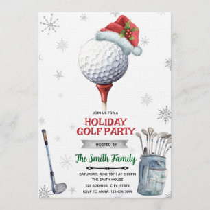Golf-Weihnachtsfeier-Einladung Einladung