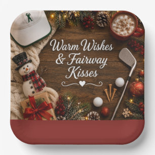 Golf-Weihnachtsfeier für Golfer Pappteller