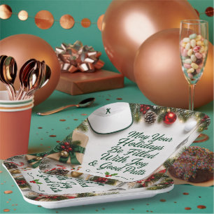 Golf-Weihnachtsfeier für Golfer Pappteller