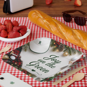 Golf-Weihnachtsfeier für Golfer Pappteller