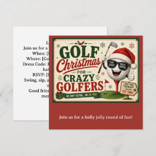 Golf-Weihnachtsfeier Lasst uns Abschlagen Einladung