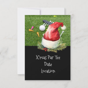 Golf Weihnachtsfeier Party Einladung mit Weihnacht