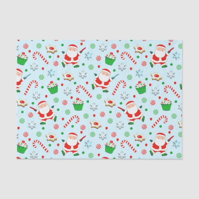 Golf-Weihnachtsfeier Seidenpapier (Vorderseite)