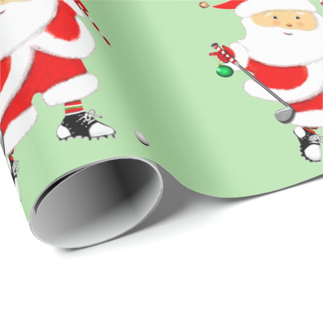 Golf Weihnachtsgeschenk Geschenkpapier (Rolleneckpunkt)