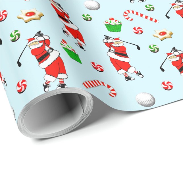 Golf Weihnachtsgeschenk Geschenkpapier (Rolleneckpunkt)