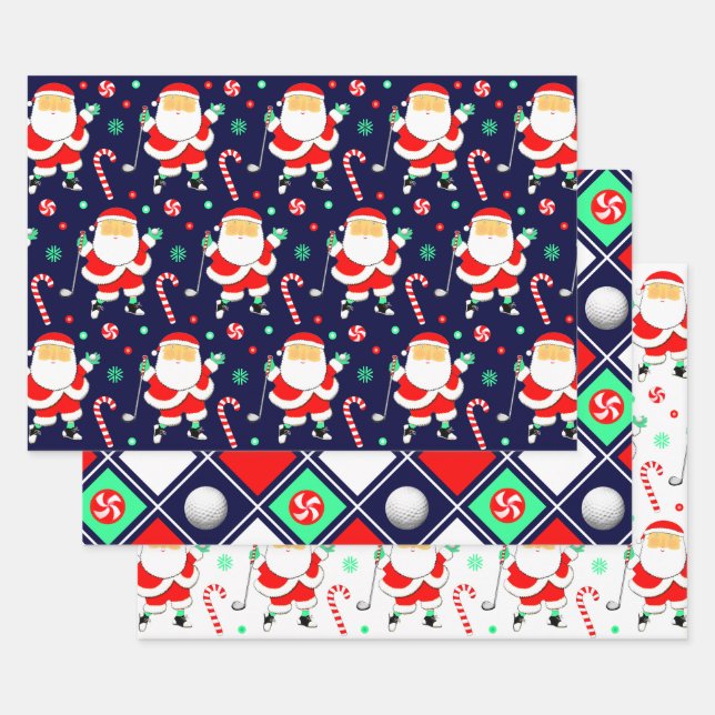 Golf-Weihnachtsgeschenk Geschenkpapier Set (Set)