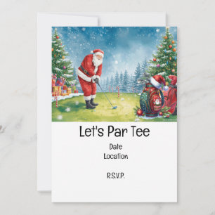 Golf Weihnachtsgeschenk mit Santa Golfer auf der G Einladung