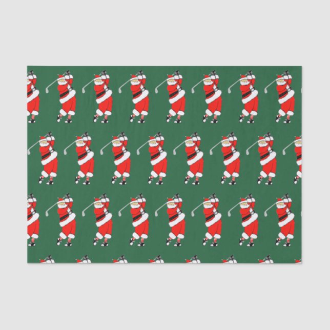 Golf Weihnachtsgeschenk Seidenpapier (Vorderseite)