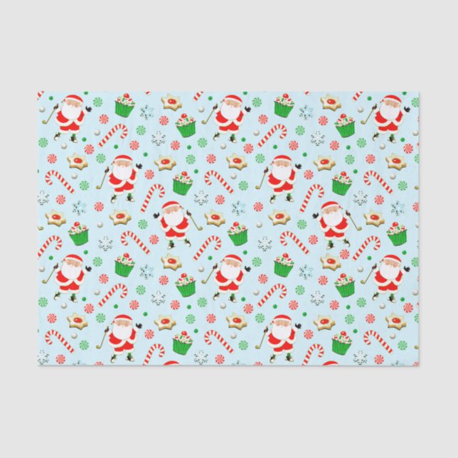 Golf Weihnachtsgeschenk Seidenpapier (Vorderseite)