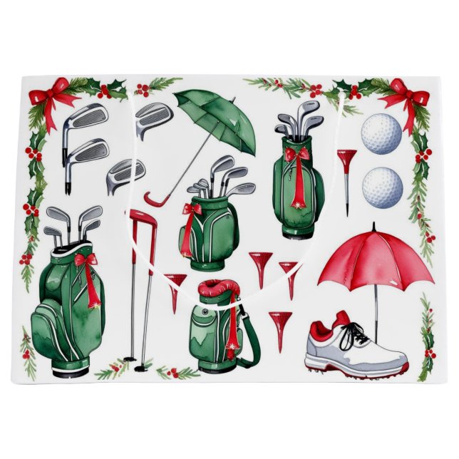 Golf-Weihnachtsgeschenke für Golfer Große Geschenktüte (Vorderseite)