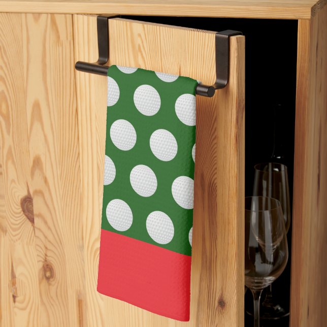 Golf Weihnachtsgeschenke Golf thematisch Geschirrtuch (Drittel gefaltet)