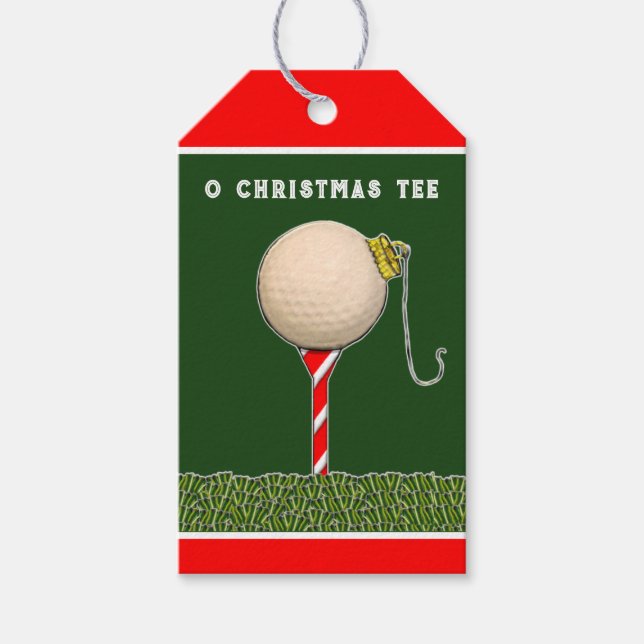 Golf Weihnachtsgeschenke Tags Geschenkanhänger (Vorderseite)