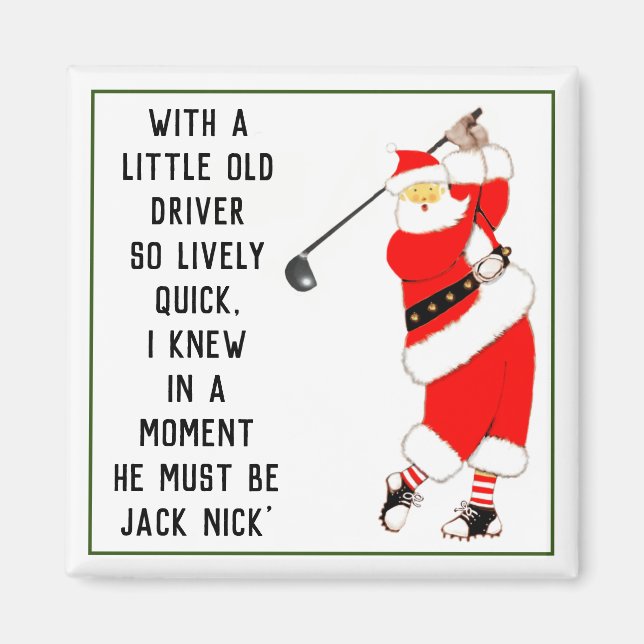 Golf-Weihnachtsgeschenkidee Magnet (Vorne)
