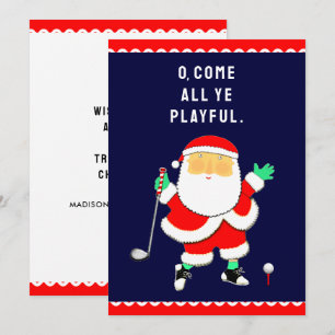Golf-Weihnachtsgruß Feiertagskarte