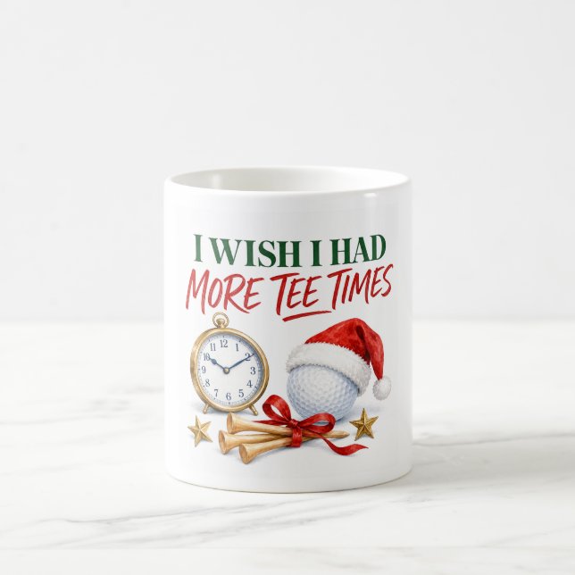 Golf-Weihnachtsgrüße-Kaffeetasse mit Golfball  Kaffeetasse (Mittel)