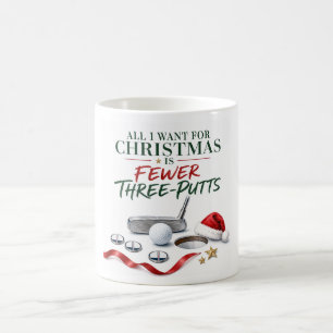 Golf-Weihnachtsgrüße-Kaffeetasse mit Golfball Kaffeetasse