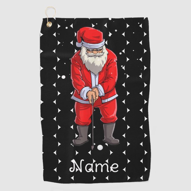 Golf Weihnachtshandtuch für Golfer mit dem Weihnac Golfhandtuch (Vorderseite)