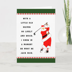 Golf-Weihnachtskarte Feiertagskarte