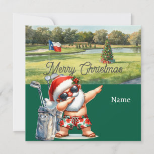 Golf Weihnachtskarte mit dem Weihnachtsmann aus Te