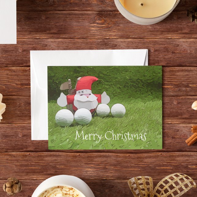 Golf Weihnachtskarte mit dem Weihnachtsmann und Go (Von Creator hochgeladen)