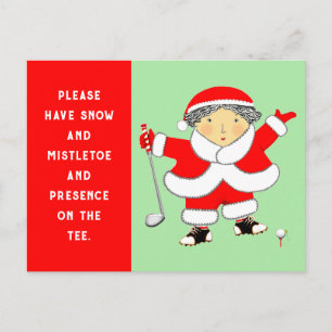 Golf Weihnachtskarten Feiertagspostkarte