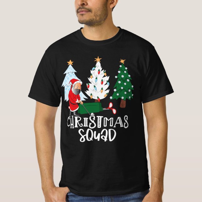 Golf Weihnachtskneipe mit Weihnachtsmann am Weihna T-Shirt (Vorderseite)
