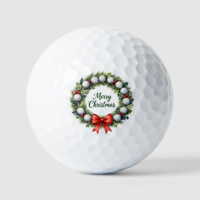 Golf-Weihnachtskranz  Golfball (Vorderseite)