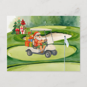 Golf-Weihnachtsmann spielt Golf an Weihnachten im