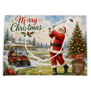 Golf Weihnachtsmann Weihnachtsgolfen Große Geschenktüte