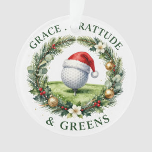 Golf-Weihnachtsmotiv für Baumschmuck Ornament