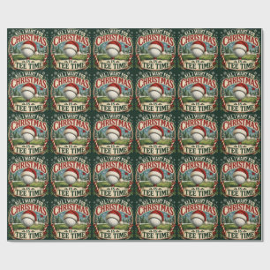 Golf-Weihnachtsmotiv für Golfer Geschenkpapier