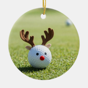 Golf-Weihnachtsmotiv für Weihnachten Keramik Ornament