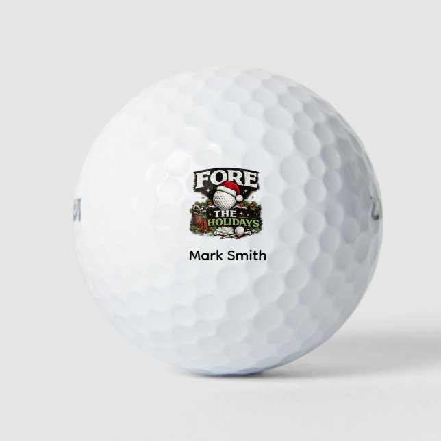 Golf-Weihnachtsmotiv Golfball (Vorderseite)