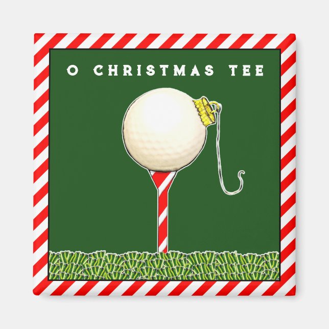 Golf-Weihnachtsstrumpf-Füller Magnet (Vorne)