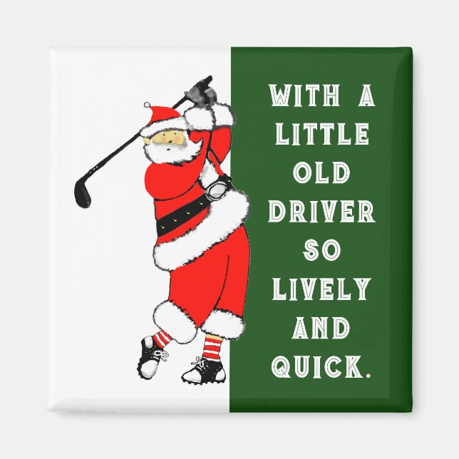 Golf-Weihnachtsstrumpf-Füllgeschenk Magnet (Vorne)