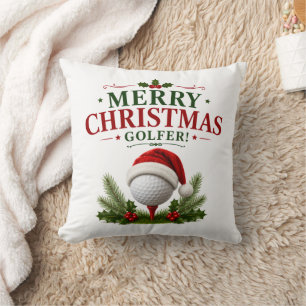 Golf-Weihnachtsthema für Golfer Kissen