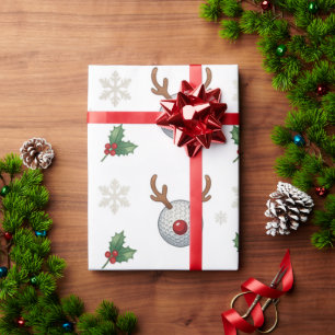 Golf-Weihnachtsthema Geschenkpapier