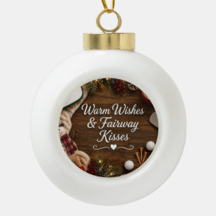 Golf Weihnachtsurlaub Keramik Kugel-Ornament
