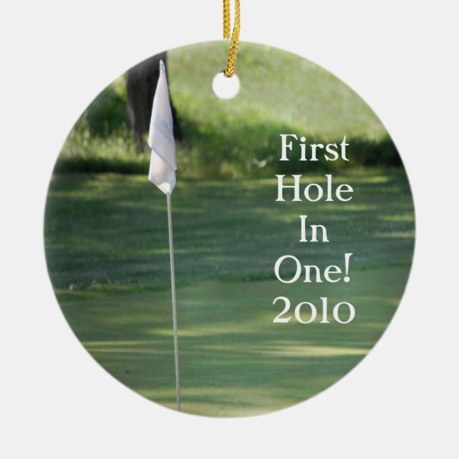 Golf-Weihnachtsverzierung Keramikornament (Vorne)
