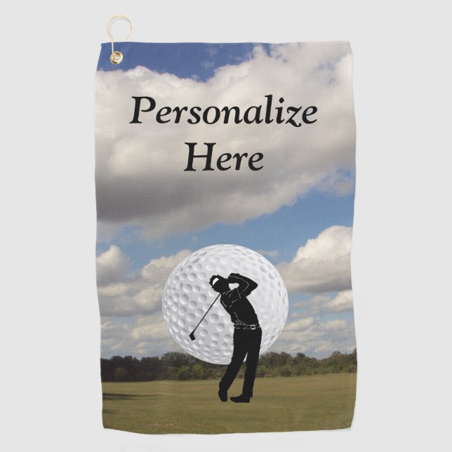 Golf-Welt für Golfspieler Golfhandtuch (Vorderseite)