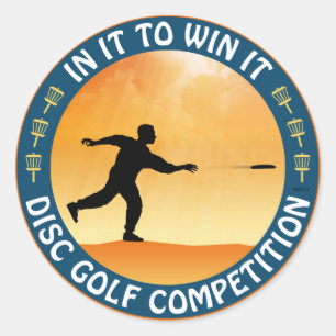 Golf-Wettbewerb Runder Aufkleber