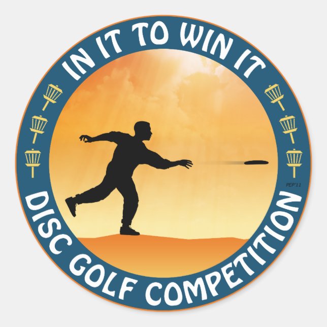 Golf-Wettbewerb Runder Aufkleber (Vorderseite)