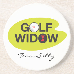 Golf Widow Badge of Honor personalized Sandstein Untersetzer