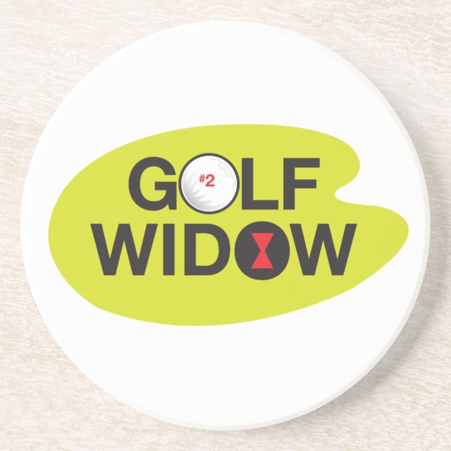 Golf Widow Badge of Honor Sandstein Untersetzer (Vorne)