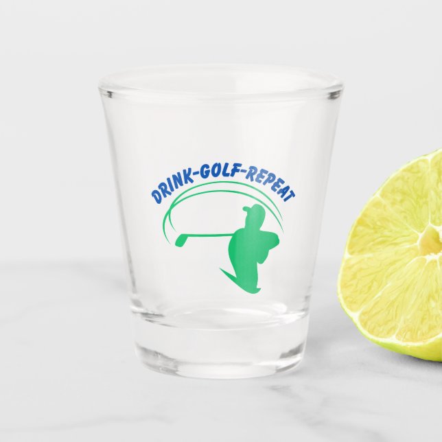 Golf wiederholen schnapsglas (Vorderseite)
