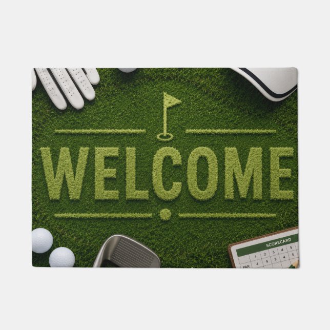 Golf Willkommen bei Golfer Home  Fußmatte (Vorderseite)