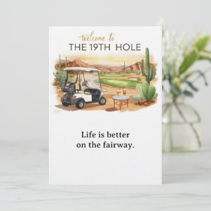 Golf Willkommen im Golferhaus  FÜR Arizona-Cocktai Einladung