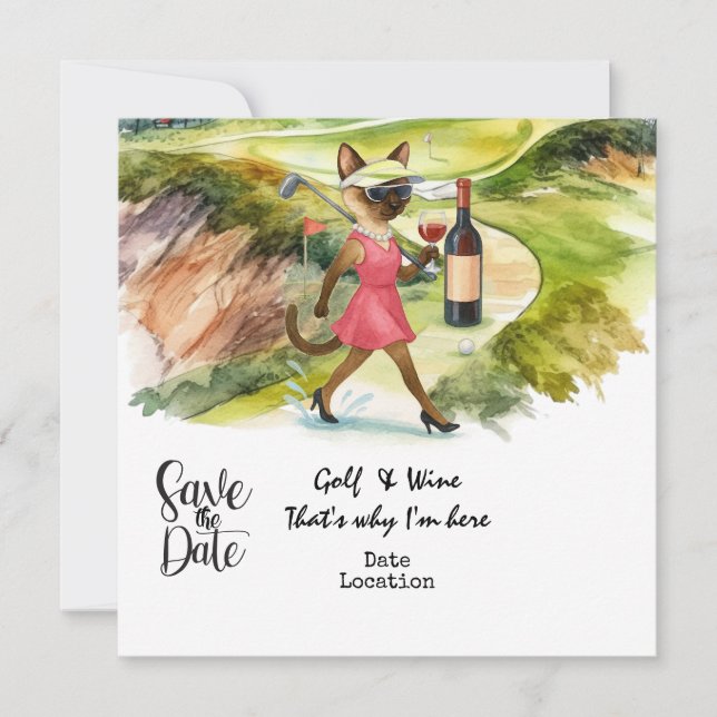 Golf Wine Tasting Event Invitation (Devant)