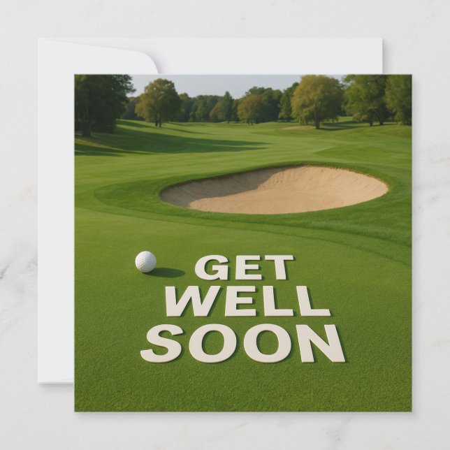 Golf wird bald gut Text in der Nähe Bunker für Gol (Vorderseite)