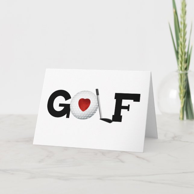 Golf with Golf Ball Karte (Vorderseite)